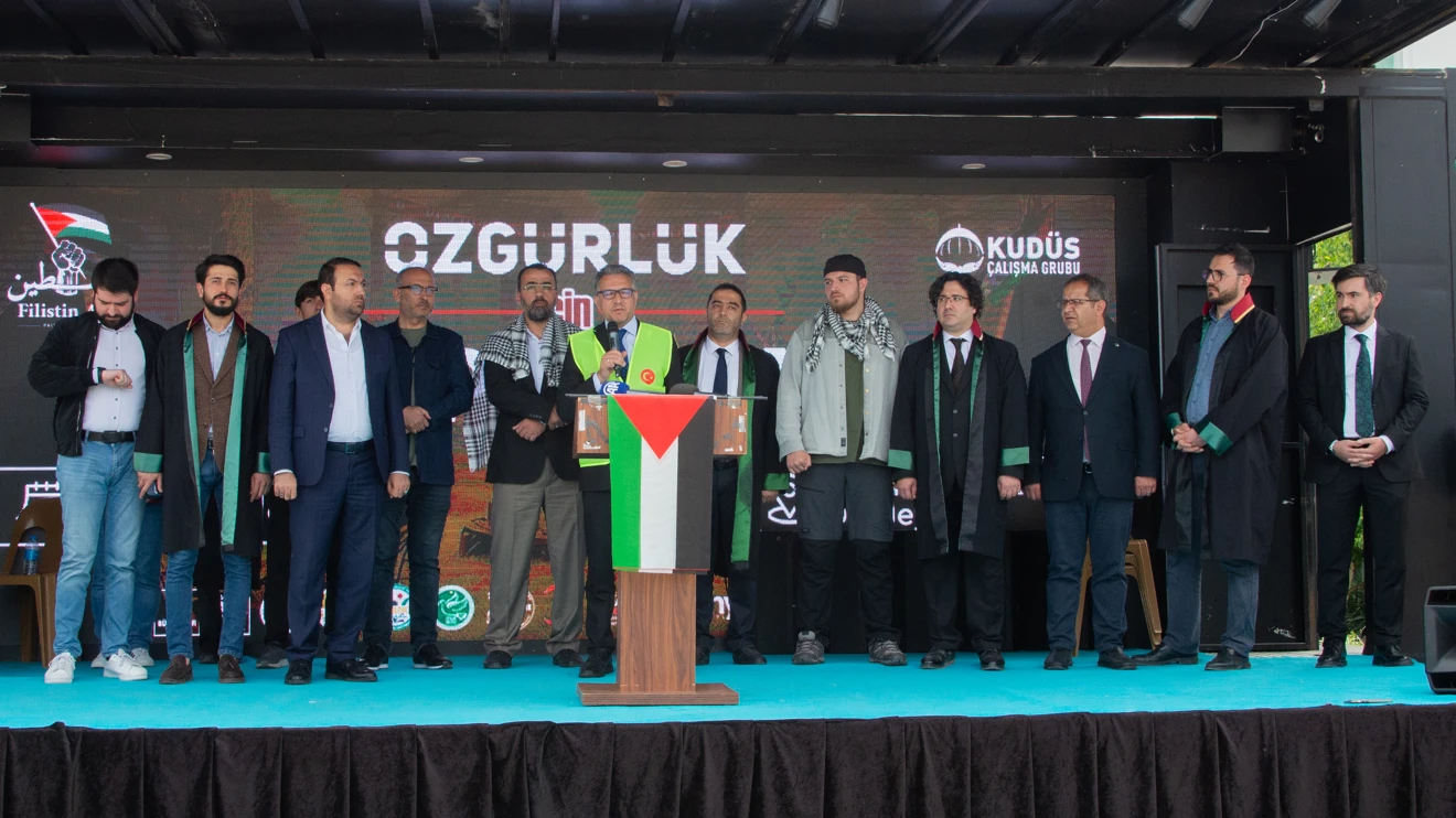 Selçuk Üniversitesindeki Gazze nöbeti sürüyor